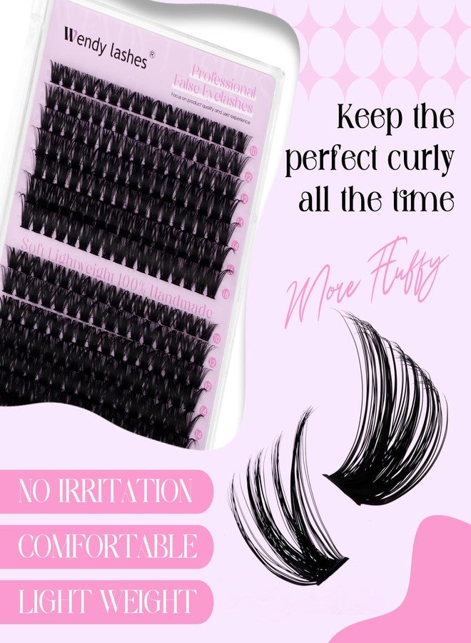 WENDY LASHES Lash Clusters 80D 100D Wispy Individual Lashes 280PCS D-Curly Volume Lash Extensions 10-18mm Natural DIY Cluster Lashes for Beginners(80D+100D,10-18mm,0.07D) - Image 5